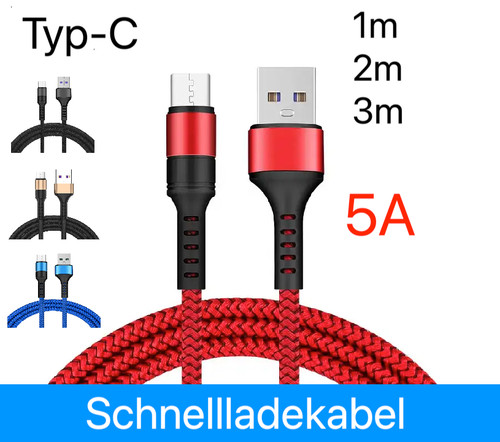 Schnellladekabel usb typ - usb, c